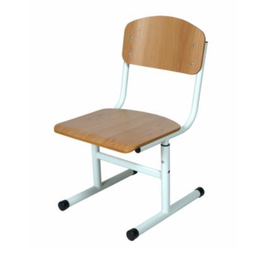 Стілець Т-подібний покращений, "АНШАР ГРУП" (37893HPL) регульований по висоті №2-5 (h=300–420 мм), посилений каркас, труба d-25/32 мм, 331×417×618–738 мм